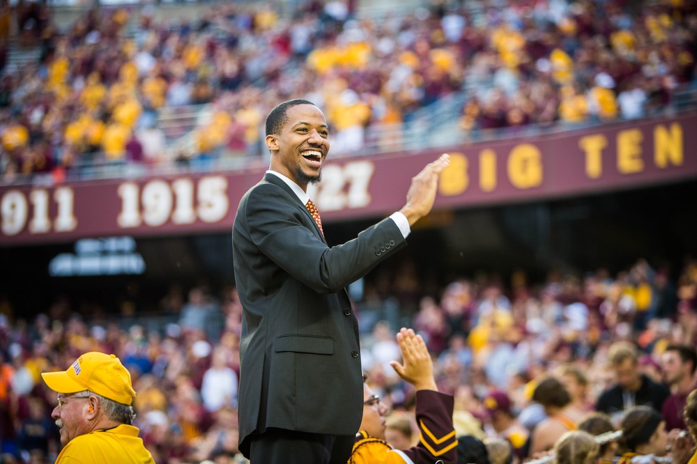 Conducting a marching band on game day